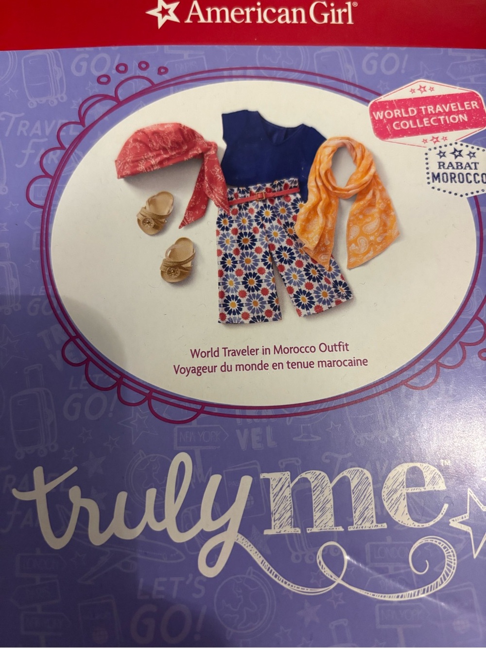 American Girl Morocco-Inspired Outfit in Navy, Orange & Pink